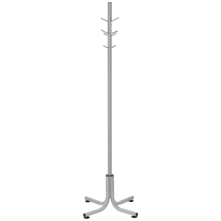 Global Industrial 69-1/2H Steel Coat Tree, Silver 695311